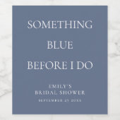 私モダンがブライダルシャワーする前に何か青 ワインラベル (シングルラベル)