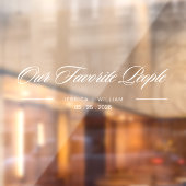 私モダンたちお気に入りのの人結婚々の鏡デカール ウィンドウサイン (シート2)