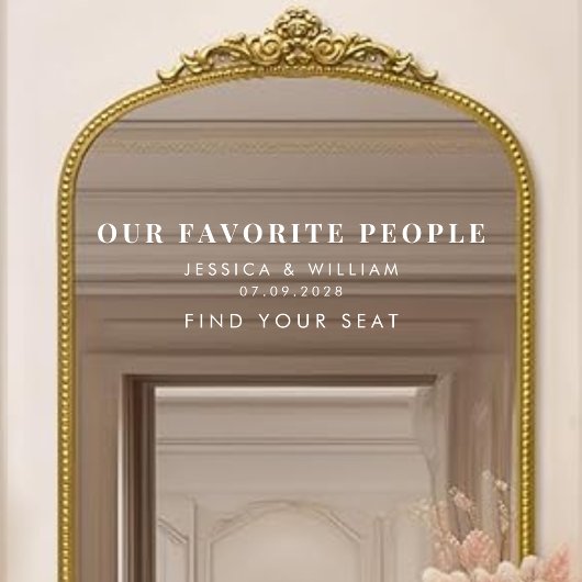 私モダンたちお気に入りのの人結婚々の鏡デカール ウィンドウサイン