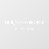 私モダンたちお気に入りのの人結婚々の鏡デカール ウィンドウサイン (シート)