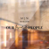 私モダンたちお気に入りのの人結婚々の鏡デカール ウィンドウサイン (シート2)