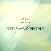 私モダンたちお気に入りのの人結婚々の鏡デカール ウィンドウサイン (シート3)