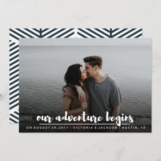 私モダンたちのアドベンチャーのブラシ写真パーソナライズされた (正面/裏面)