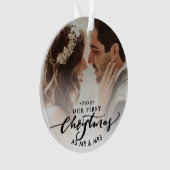 「私モダンたちの初めてのクリスマスはミスター&ミセス」写真 オーナメント (正面)