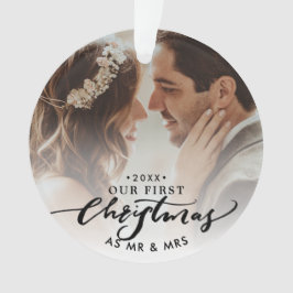 「私モダンたちの初めてのクリスマスはミスター&ミセス」写真 オーナメント