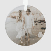 私モダンたちの初めてのクリスマス結婚したフォトセラミックス オーナメント (裏面)