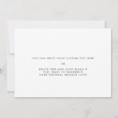 私モダンたちの結婚式の日のカードで私の花嫁に黒 招待状 (裏面)