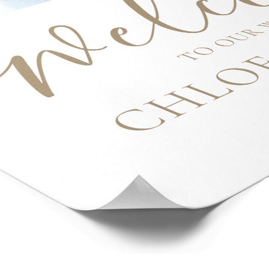 私モダンたちの金ゴールド書結婚へようこそ ポスター (角)