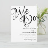 私モダンたちはスクリプト黒と白結婚の 招待状 (スタンド正面)