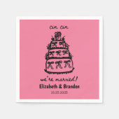 私モダンたち結婚したはナプキ結婚ンだ スタンダードカクテルナプキン (正面)