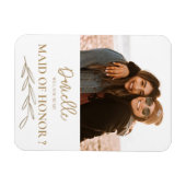 私モダンのメイド・オブ・オーナー(花嫁付き添い人)写真 マグネット (横)