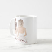 私モダンのメイド・オブ・オーナー(花嫁付き添い人)白 コーヒーマグカップ (正面左)