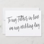 「私モダンの結婚式の日に義理の父に」 カード (正面)