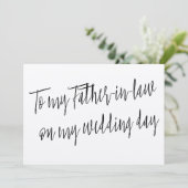 「私モダンの結婚式の日に義理の父に」 カード (スタンド正面)