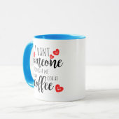 私モダンはおもしろいが私を見てほしい マグカップ (正面左)