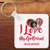 私モダンは彼女が大好き |ハート写真 キーホルダー (正面)