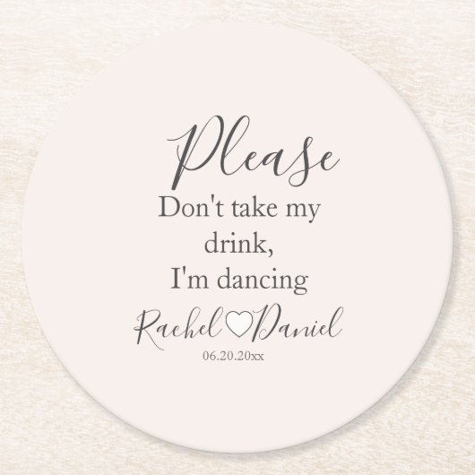 私モダンは踊り ラウンドペーパーコースター (正面)