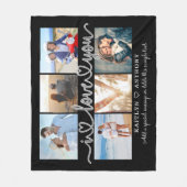 私モダンは6フォトコラージュの色が大好きカスタムだ フリースブランケット (正面)