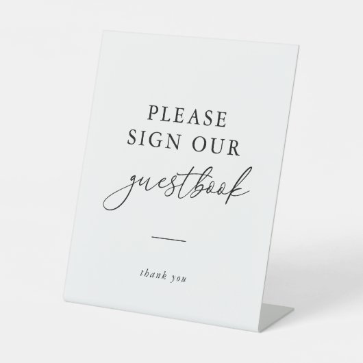 私モダンエレガントのゲストブックにサインして 台座サイン (正面)