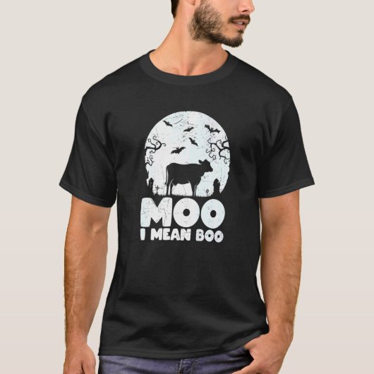 私モーはブハロウィーン牛だ Tシャツ (正面)