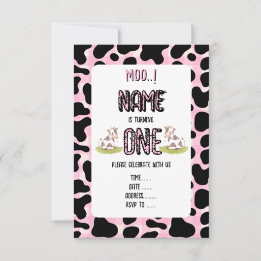 私モーは1つ回す 招待状 (正面)