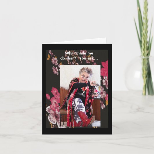 私ユーモアのあるがそのカードを作った理由 カード (正面)