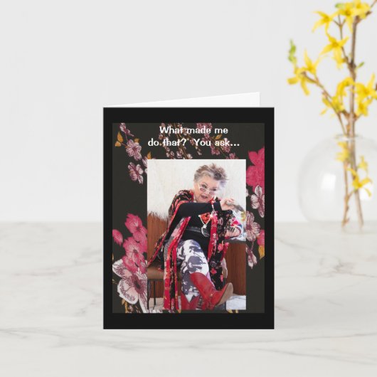 私ユーモアのあるがそのカードを作った理由 カード (黄色い花)