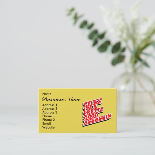 私リラックスは良い殺かわいらし人だ 名刺 (スタンド正面)