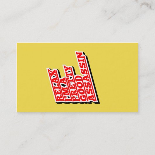 私リラックスは良い殺かわいらし人だ 名刺 (裏面)