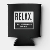 私リラックスは、その会計士のCpa用のスプレッドシートを持っている 缶クーラー (正面)