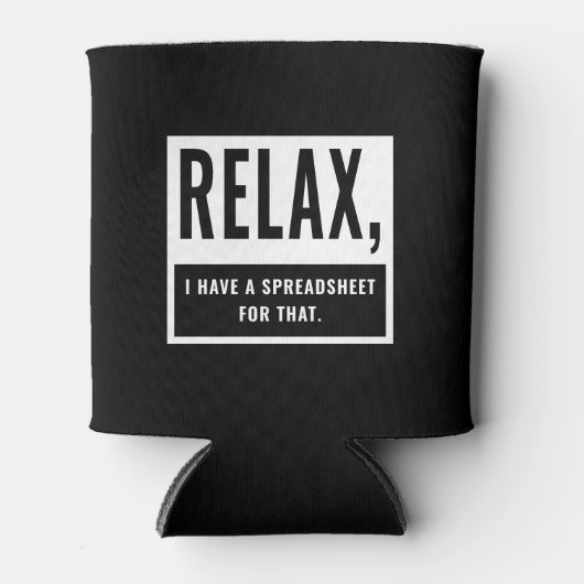 私リラックスは、その会計士のCpa用のスプレッドシートを持っている 缶クーラー (正面)