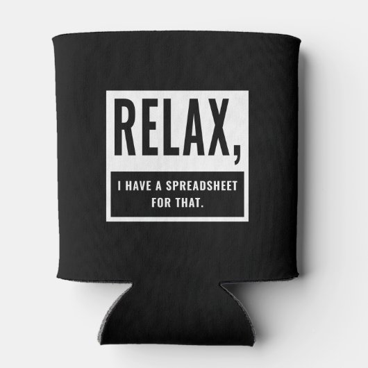 私リラックスは、その会計士のCpa用のスプレッドシートを持っている 缶クーラー (裏面)