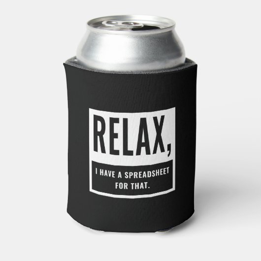 私リラックスは、その会計士のCpa用のスプレッドシートを持っている 缶クーラー (缶裏面)