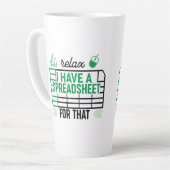 私リラックスは、スプレッドシートを持っている、会計士 カフェラテマグ (左アングル)