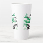 私リラックスは、スプレッドシートを持っている、会計士 カフェラテマグ (正面)