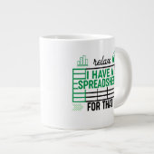 私リラックスは、スプレッドシートを持っている、会計士 ジャンボコーヒーマグカップ (正面右)