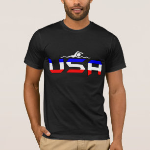 私ワイシャツを泳ぐ米国 Tシャツ