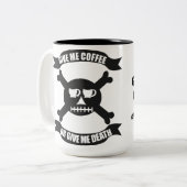 私与えのコーヒ与えーか死のマグカップ ツートーンマグカップ (正面左)