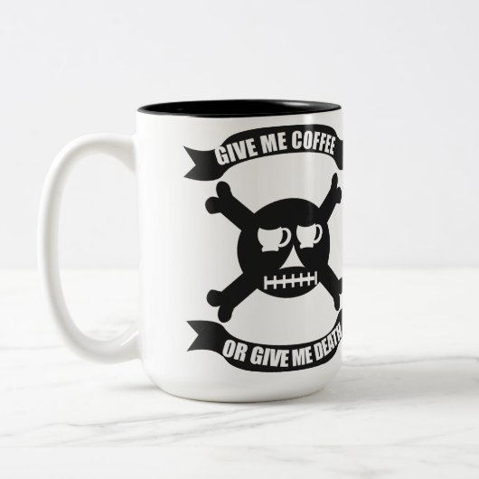 私与えのコーヒ与えーか死のマグカップ ツートーンマグカップ (左)