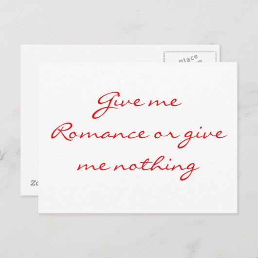 私与えのロマ与えンスか私の何もはがき ポストカード (正面/裏面)