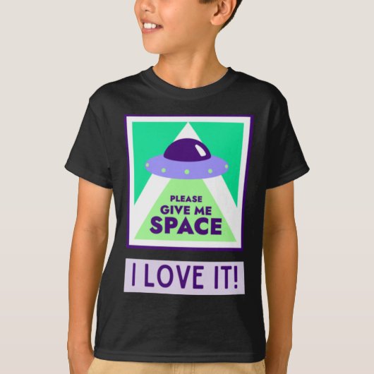 私与えの宇宙大好き!シール Tシャツ (正面)