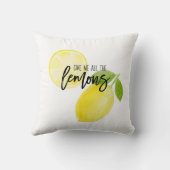 私与えは全てのレモン枕 クッション (裏面)