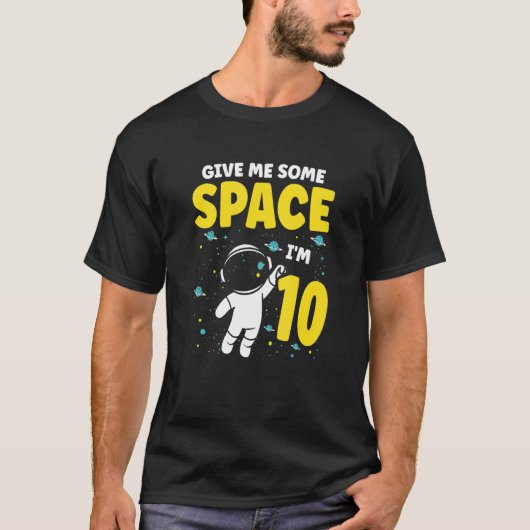 私与えは10未来の宇宙飛行士Happy Bである宇宙 Tシャツ (正面)
