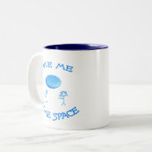 私与え宇宙フリスビー ツートーンマグカップ (正面左)