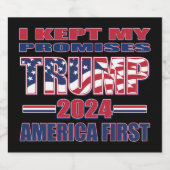 私保の約束 – Trump 2024 ビールラベル (シングルラベル)