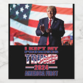 私保の約束 – Trump 2024 ワインラベル (シングルラベル)