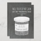 私保は穏やかなおもしろい花嫁やメイド・オブ・オーナー(花嫁付き添い人) 招待状 (正面/裏面)