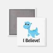 私信じ!かわいいブルーネッシー マグネット (正面/裏面)