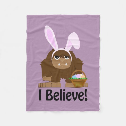 私信じ!イースタービグフット フリースブランケット (正面)