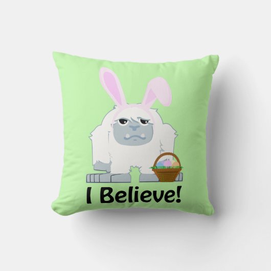 私信じ!イースター・イェティ クッション (正面)